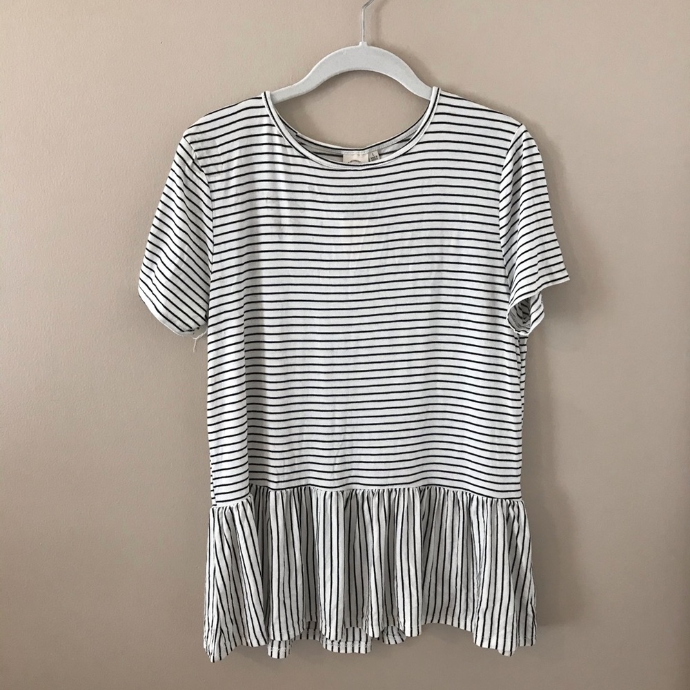 Black and white striped shirt